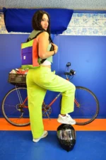 Bolsomochila Tximeleta como mochila — moda sostenible artesanal Galiana Studio