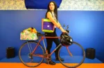 Bolsomochila Tximeleta como mochila — moda sostenible artesanal Galiana Studio