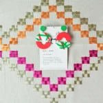 Pendiente Estrella de Galiana Studio, pendientes artesanales de tres piezas en arcilla polimérica, hechos a mano