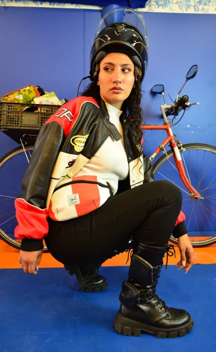 Riñonera Zuzena Galiana Studio cruzada, riñonera ergonómica upcycling
